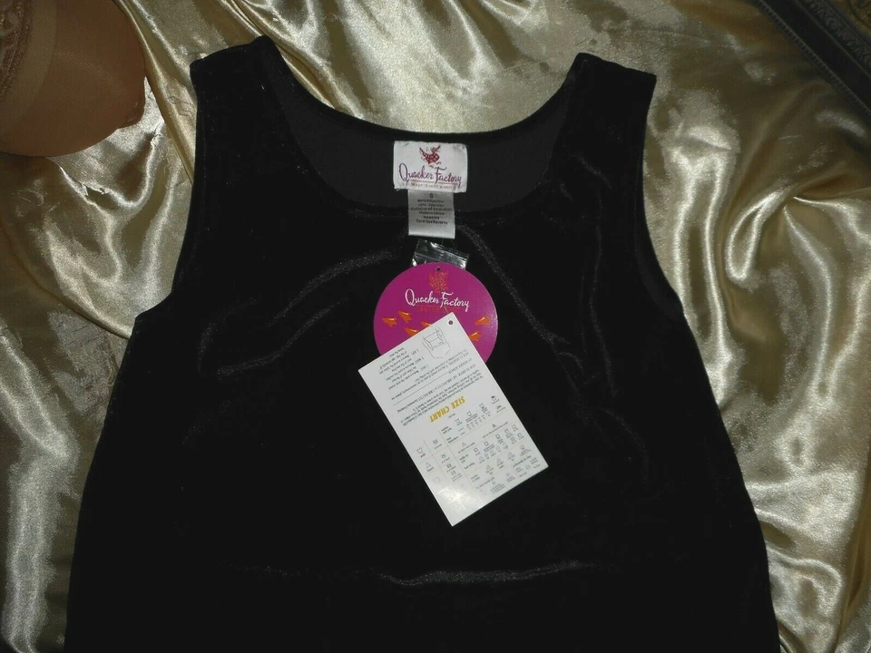 S Black Velvet Coat Cardigan Tank Top Cami Blouse Twin Set NWT USA  - Image 4 of 4