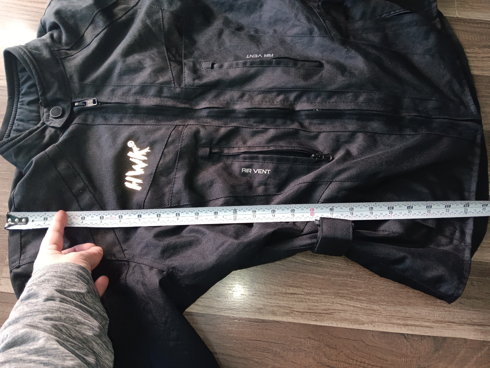 HWK motorsports apparel Large size women black color air vented jacket.