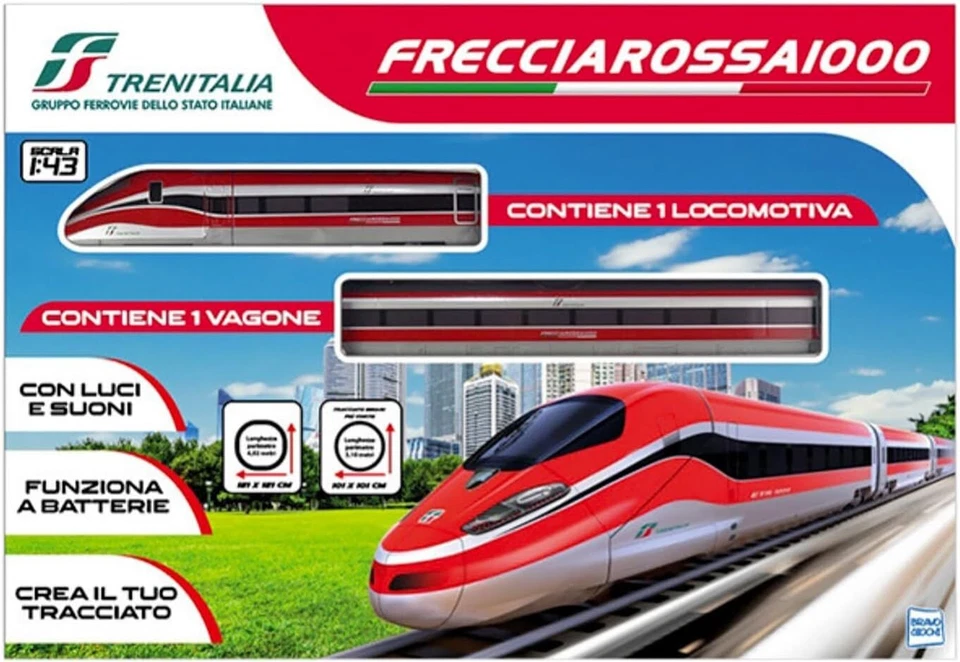 frecciarossa 1000 scale 1:43 toy96102 treno train former zug treni pista track - Photo 1/1