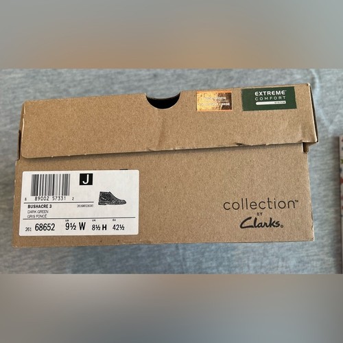 Clarks Bushacre 3 Chukka Boots Men's 9.5W Suede Upper Dark Green Ortholite New - Picture 14 of 16