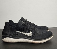RARE Sz 12 - Nike Free RN Flyknit Black White OREO Panda Shoes 2017 942838-001