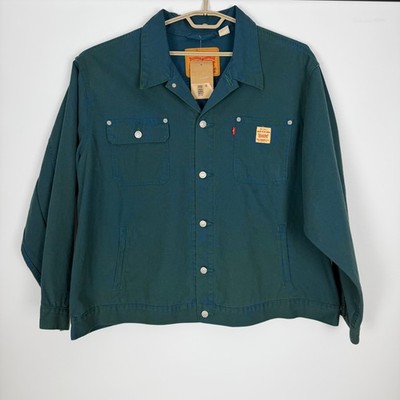 NWT Levi's Men's Workwear Sunrise Trucker Jacket XXL Teal Relaxed