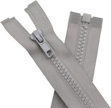 2PCS 5 23 inch Separating Jacket Zippers for Sewing Coats Jacket Zipper Gray...