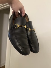 Gucci Brixton Horsebit Collapsible-Heel Leather Loafers Men Size 7