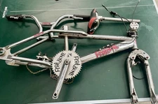 Old School Bmx Fishbone Frame Fork Parts Rare