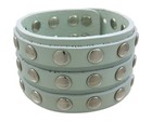 Zeckos Leather 3 Row Metal Studs Wristband Wrist Band — photo 1