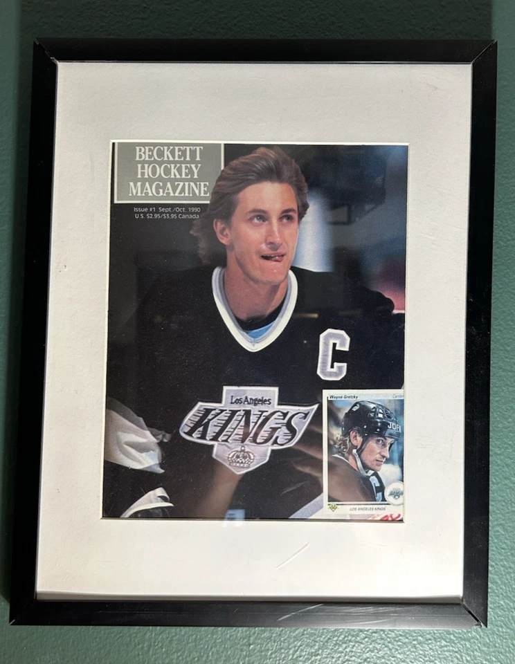 LOT OF (3) BECKETT MAGAZINE FRAMED 1ST ISSUE BASEBALL/BASKETBALL/HOCKEY - Image 2 of 4