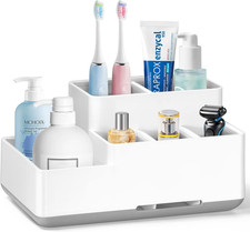 Electric Toothbrush Holder, Detachable Non-Slip Bathroom Organizer Countertop wi