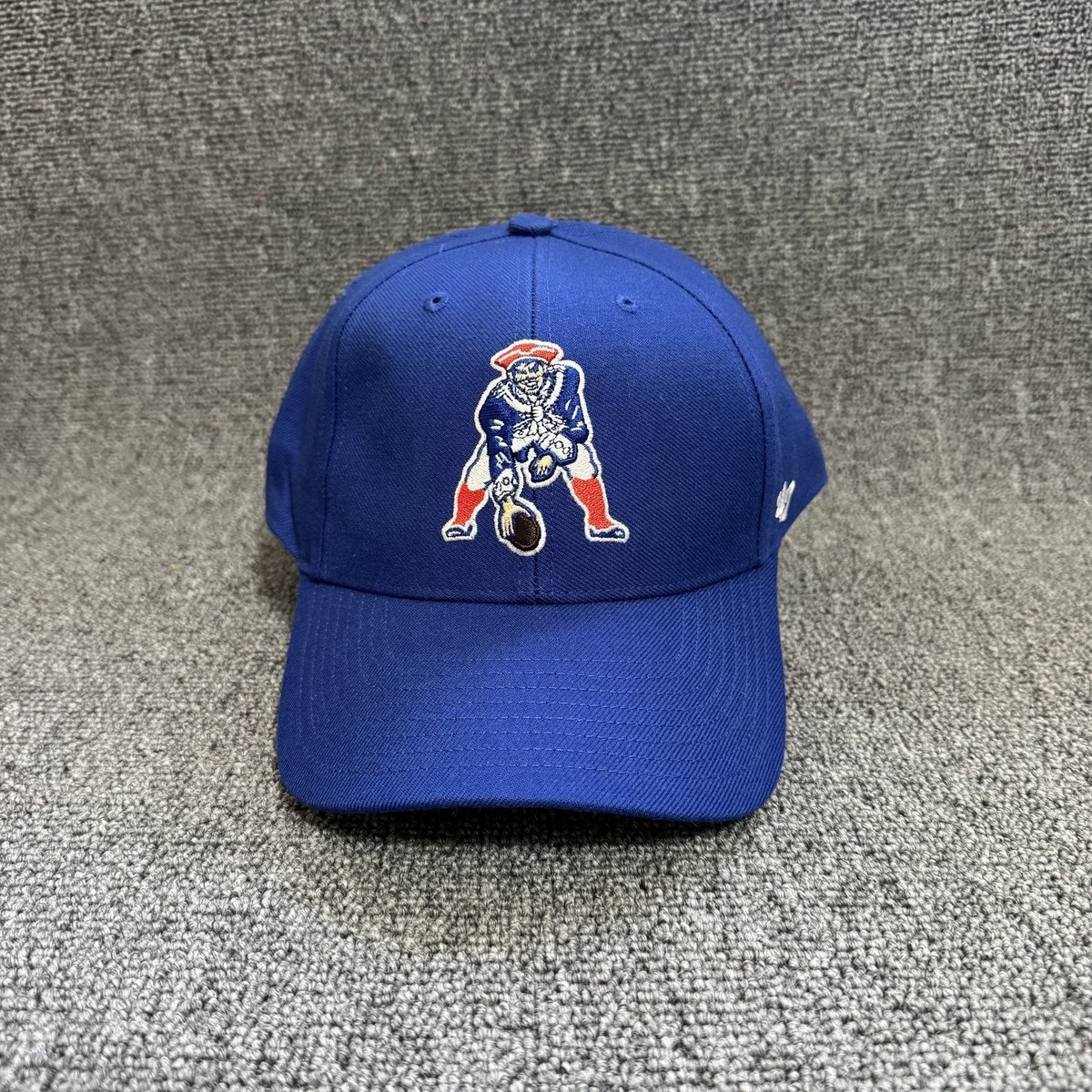 '47 Brand Patriots Retro Baseball Cap Strapback Blue Curved Brim Hat
