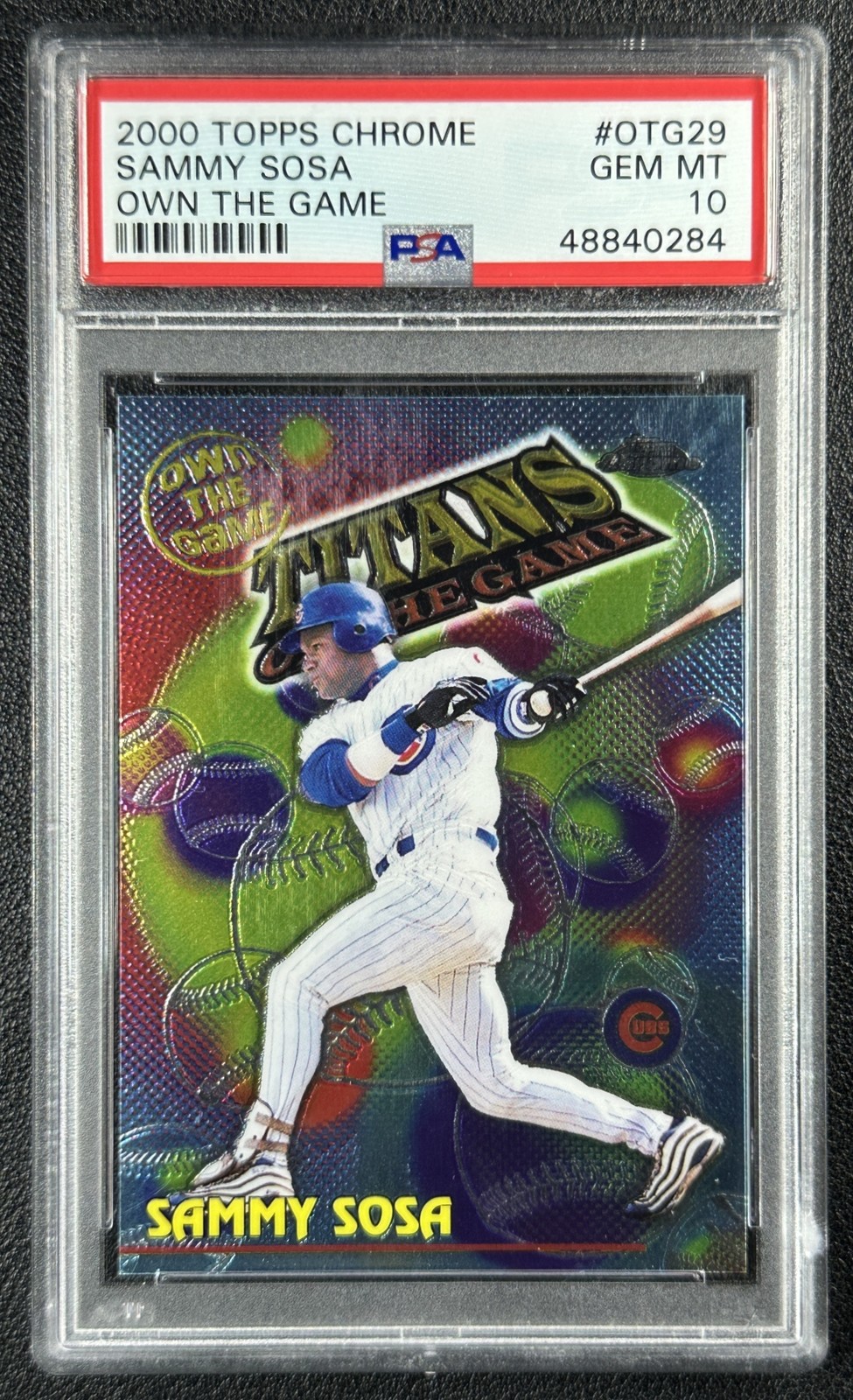 POP 2 SAMMY SOSA PSA 10 2000 TOPPS CHROME #OTG29 TITANS OWN THE GAME CUBS 0284