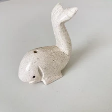 Hand Carved Onyx Whale/ Dolphin Figurine Stone Sculpture 4x4 Coastal Nautical