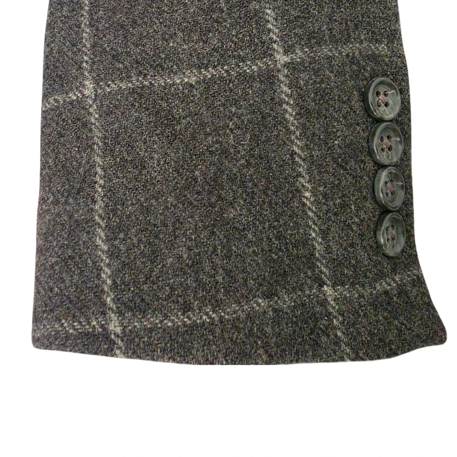 Bonobos Wool Overcoat 38r Slim Fit Half Belted Windowpane image 6