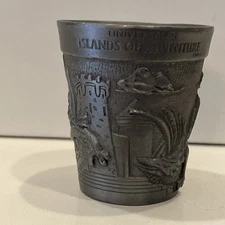 Universal Studios Dueling Dragons Shot Glass Pewter Rare - Islands Of Adventure