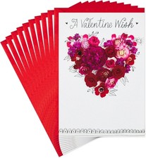 Hallmark Pack of Valentines Day Cards, Valentine Wish FLORAL DESIGN  60 ct.