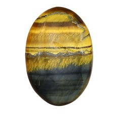 Natural Blue Tiger Eye 31x21x5.5 mm Oval Shape Polished Gemstone LS01353-17
