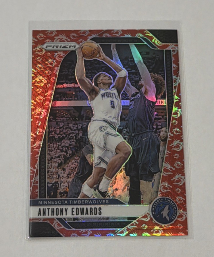 2024-25 Panini Prizm China Anthony Edwards #100 Dragon Year Prizm /88 #’d 8/88