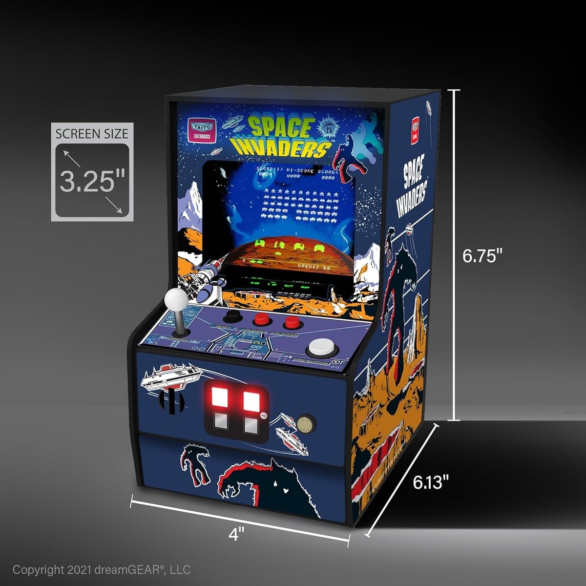 y*7様 ARCADE1UP スペースインベーダー 4 Space Invaders Collectible Arcade Machine with Dimensions 7.2 x