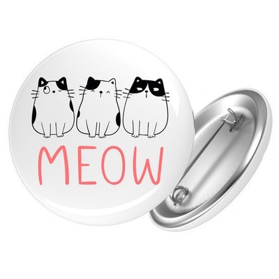 Button Katzen Meow Comic Geschenkidee Katzen Meow Geschenk Präsent Mitbringsel S