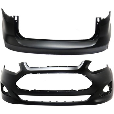 Pair Bumper Covers Facias Set of 2 Front & Rear for Ford C-Max 2013-2018
