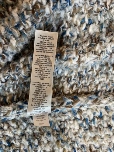 GOOD Chico's Damen Gr. 3 meliert Strick vorne offen Pullover Weste blau weiß braun - Bild 4 von 5