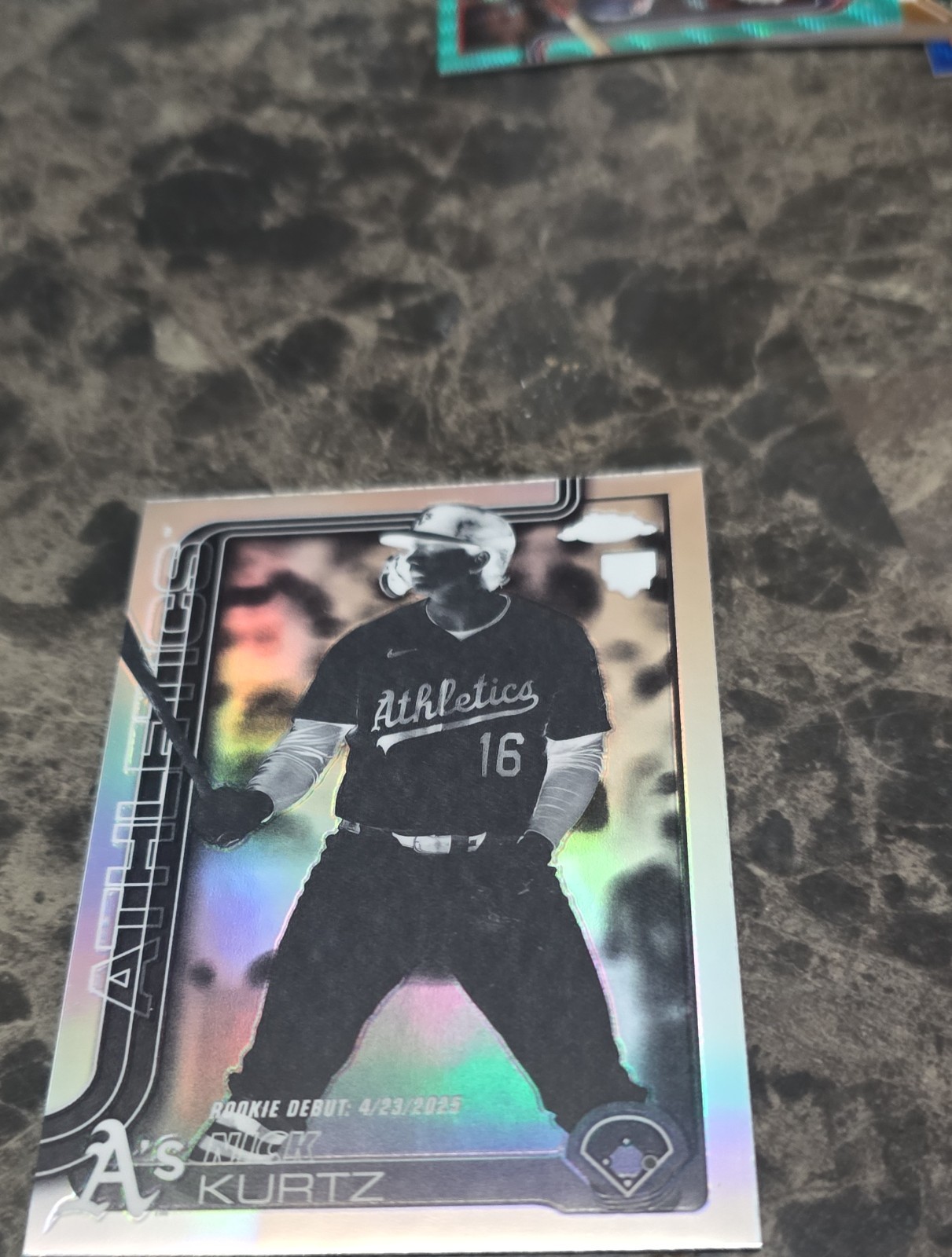 2025 Topps Chrome Update Series - Nick Kurtz #USC180 Negative Refractor (RC)