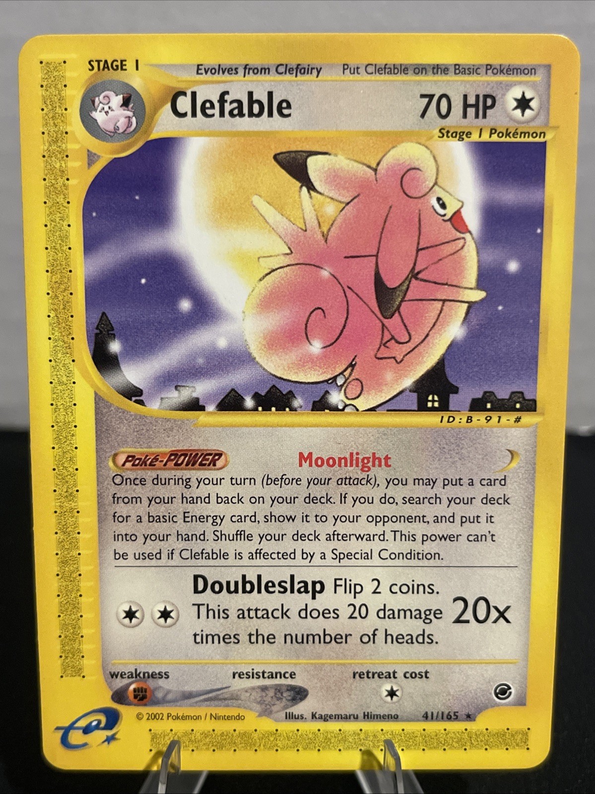 Pokémon TCG Clefable Expedition Base Set Regular Rare # 41/165 NM 2002 Vintage