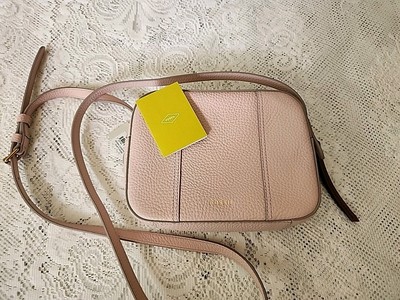 Fossil Gemma Camera Bag Leather Crossbody Dusty Rose Pebbled - NWT