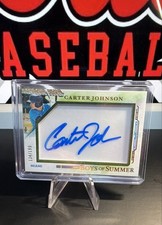 2025 Panini Boys of Summer - Jumbo Acetate Signatures Carter Johnson /199 