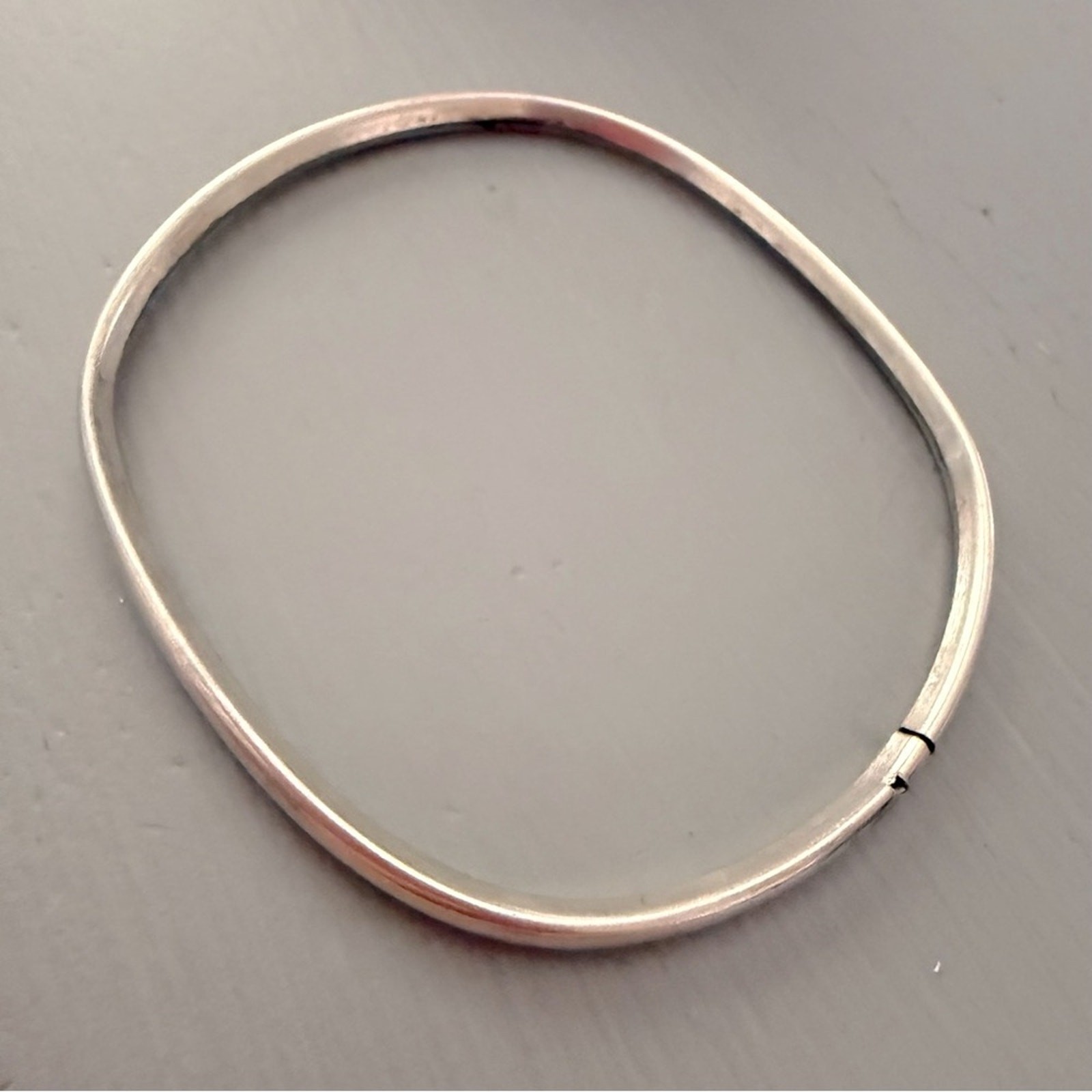 925 Sterling Silver Mexico Rectangular Bangle Bra… - image 6