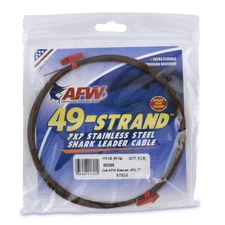 Fishing Wire 49 Strand, 7x7 Stainless Steel Shark Leader Cable, 175 lb / 80 k...