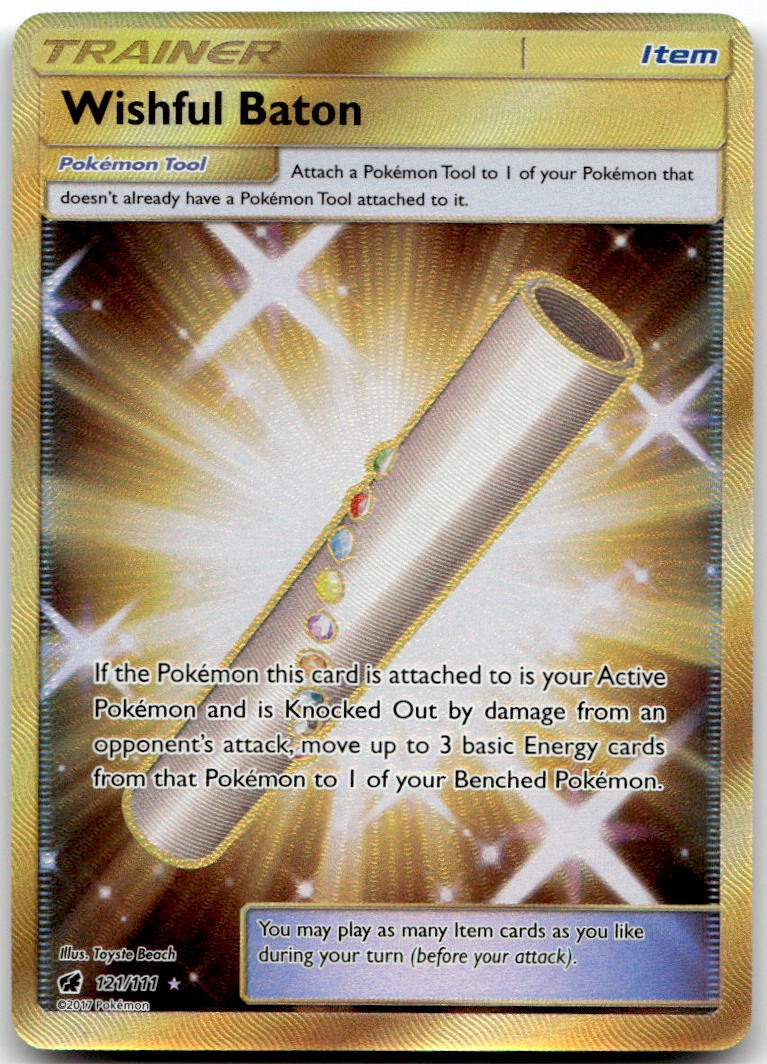 Wishful Baton 121/111 Holo Secret Rare Crimson Invasion Near Mint