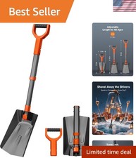 Lightweight 38.4" Folding Snow Shovel with Ergonomic Grip - Perfect for Winter