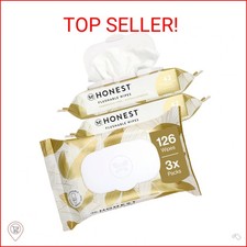 The Honest Company Flushable Wipes for Sensitive Skin, Hypoallergenic, Fragrance
