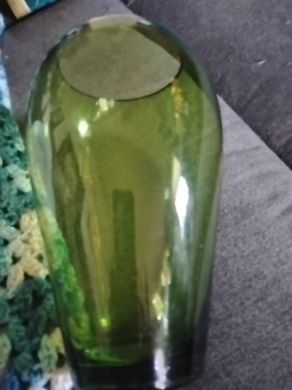 Green Large Vase 9" X4"