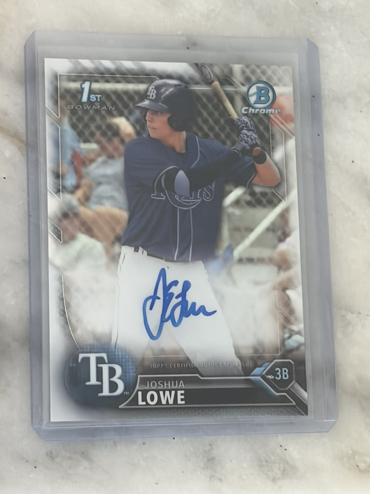 2016 Bowman Draft Chrome 1st Auto Josh Lowe Rookie #CDA-JL Rays Traded! Invest!