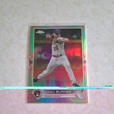 2022 Topps Chrome Corbin Burnes Sonic Aqua Pink Refractor /199