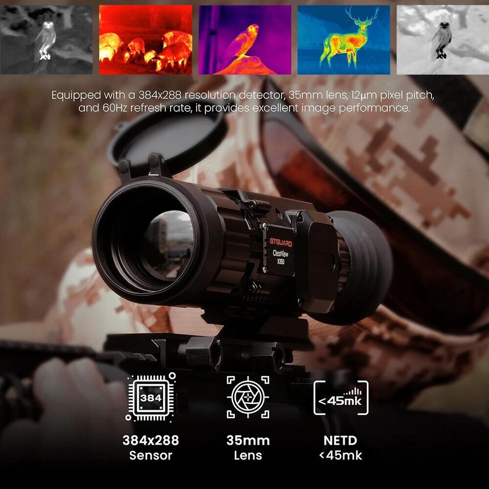 GTGUARD ClearView X350 Thermal Rifle Scope 384*288 Thermal Monocular for Hunting - Image 4 of 4