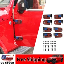 8PCS Colored Replacement Body Door Hinge Kit For Jeep Wrangler JL JT 4XE 18+ 4Dr