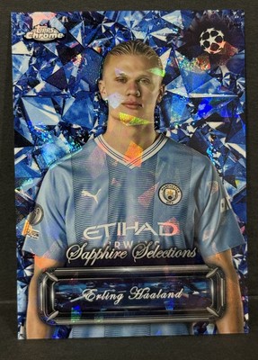 2023-24 Topps Chrome Sapphire UCC Erling Haaland Sapphire Selections Case Hit