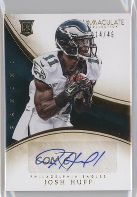 2014 Panini Immaculate Rookie Auto 14/49 Josh Huff #172 Rookie Auto RC 3c4