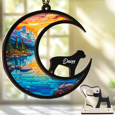 6'' Cane Corsos Dog Memorial Suncatcher Personalized Name Dog Breed Pet Ornament