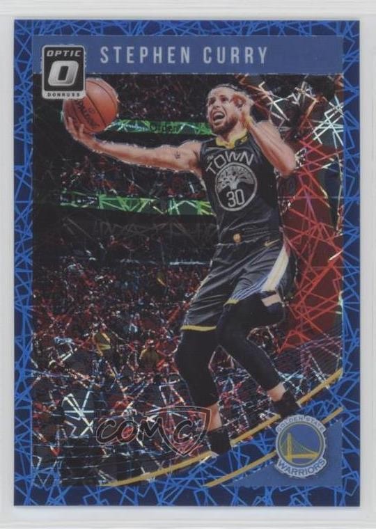 2018-19 Panini Donruss Optic Blue Velocity Prizm Stephen Curry #2 1cc7