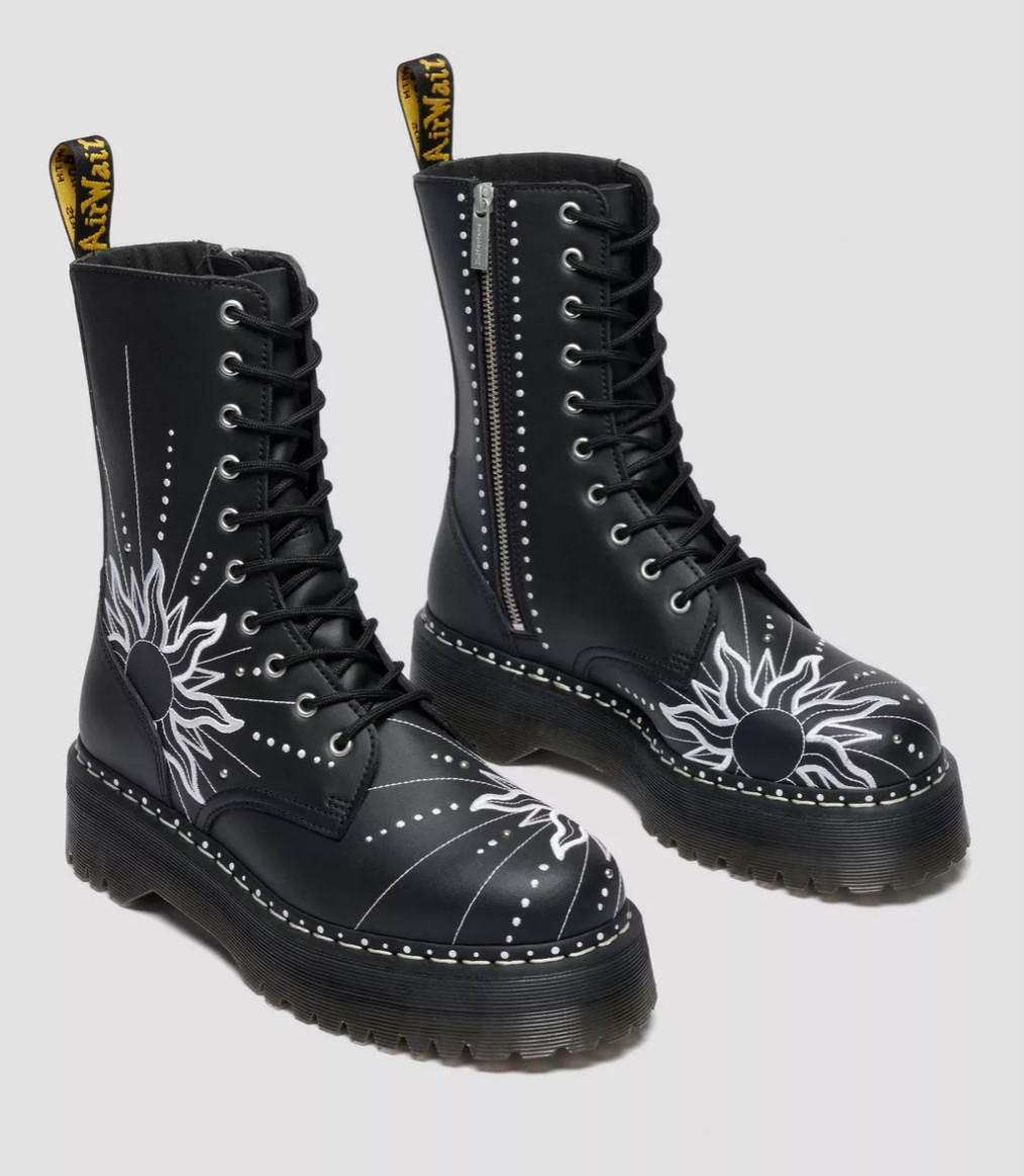 Dr. Martens Jadon Hi Solar Flare Reclaimed Leather Goth Alt Punk Whimsigoth