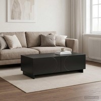 Couchtisch Schwarz 102 X 50,5 X 35 Cm Holzwerkstoff
