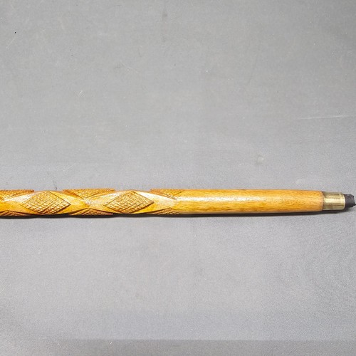 Bastone Da Passeggio Intagliato In Legno Stile Vittoriano 93Cm - Foto 3 di 6