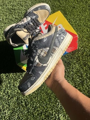 Nike Dunk SB Low Travis Scott Paisley Plaid Sneakers Size 10