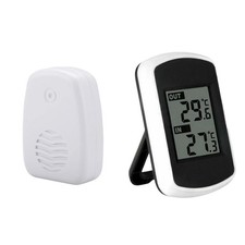 Black ABS LCD Wireless Digital Indoor Outdoor Thermometer 100m Range Sensor