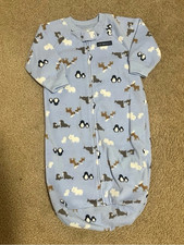 Carter s Child of Mine Blue Arctic Animal Fleece Sleep Sack 0-9 Months