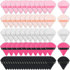 60Pcs Powder Puffs for Face Powder, Triangle Powder Puff for Setting Powder, Mak