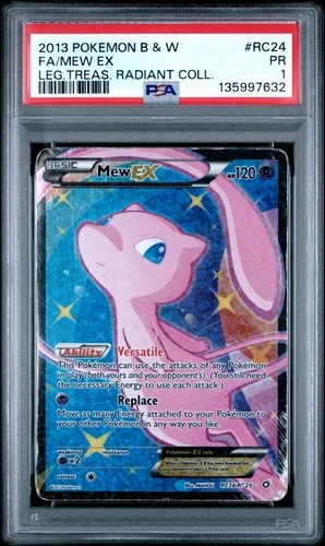 PSA 1 Mew EX RC24 Legendary Treasures Radiant Collection Ultra Rare Pokemon Card
